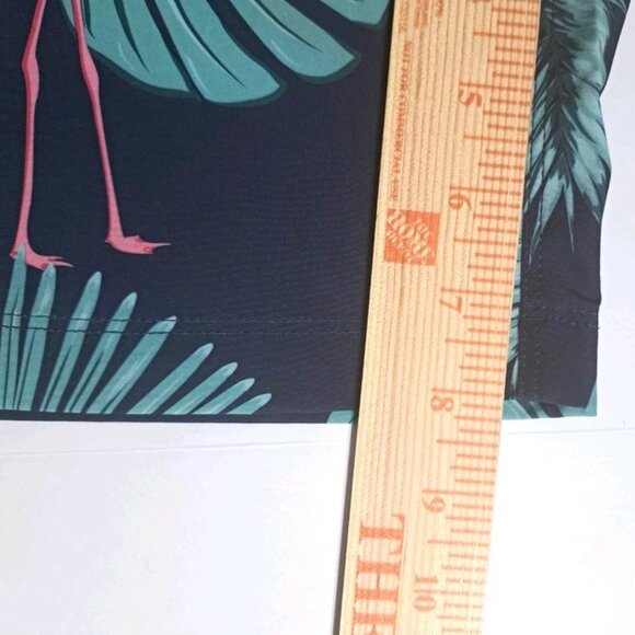 Hurley XL Men's Elastic Waist Dark Blue/Pink Flamingo Swim Trunks Stretch Volley - Picture 11 of 13